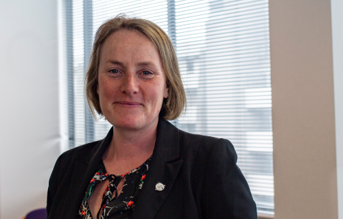 Louise Parks in a room