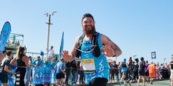 Man running at event
