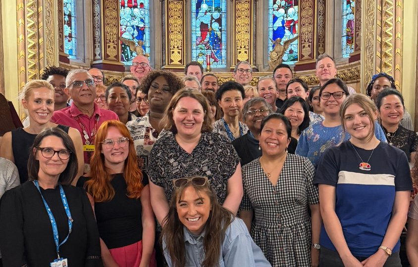 GOSH choir in the St Christopher’s Chapel at Great Ormond Street Hospital