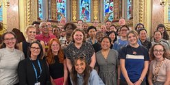 GOSH choir in the St Christopher’s Chapel at Great Ormond Street Hospital