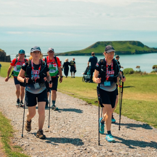 Trekkers on the Gower trek