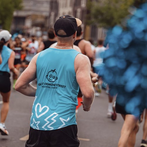 Runner at the 2025 Hackney Half Marathon