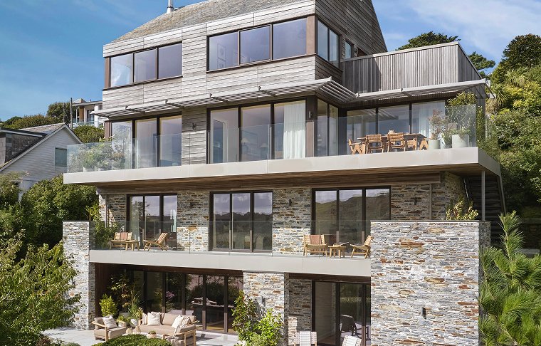 Large house surrounded by trees