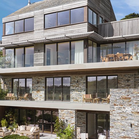 Large house surrounded by trees