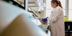 A woman in a lab