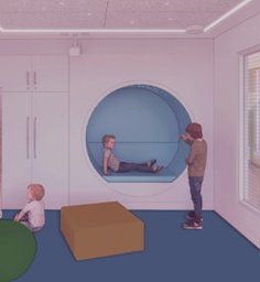 Artist's impression of a sensory room in the new Children's Cancer Centre