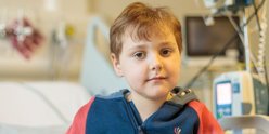 Archie at GOSH looking to camera