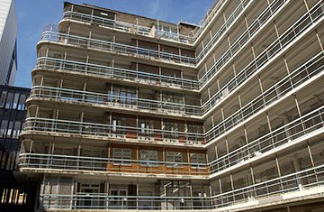 The old Southwood building balconies